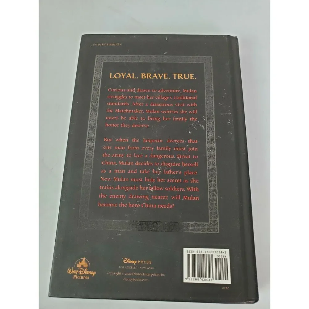 Disney Mulan Hardcover Book Scholastic 2020‎